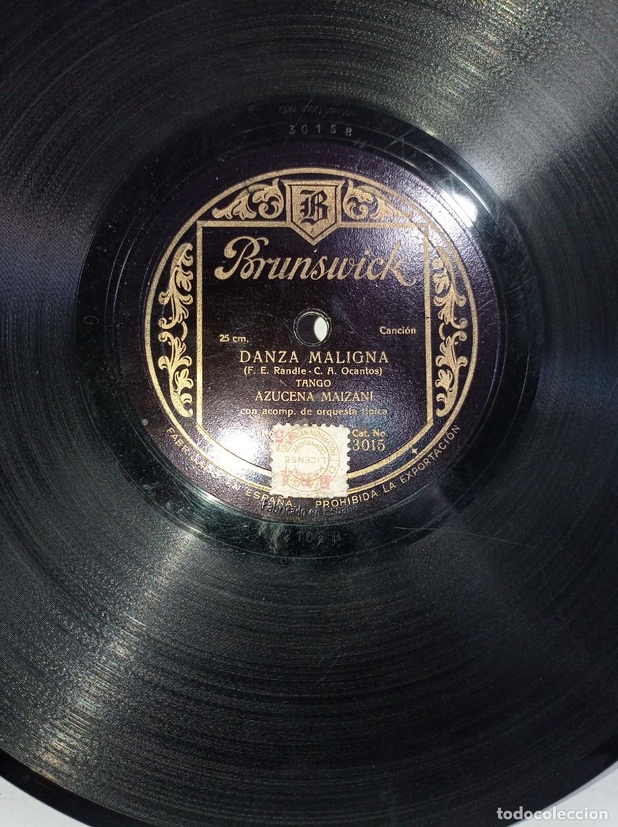 Discos de pizarra: AZUCENA MAIZANI - DANZA MALIGNA - SE VA LA VIDA - Foto 2