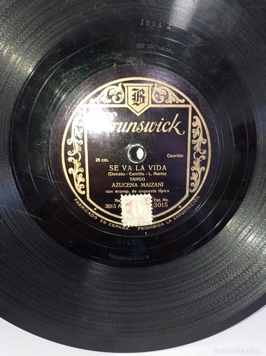 Discos de pizarra: AZUCENA MAIZANI - DANZA MALIGNA - SE VA LA VIDA - Foto 3