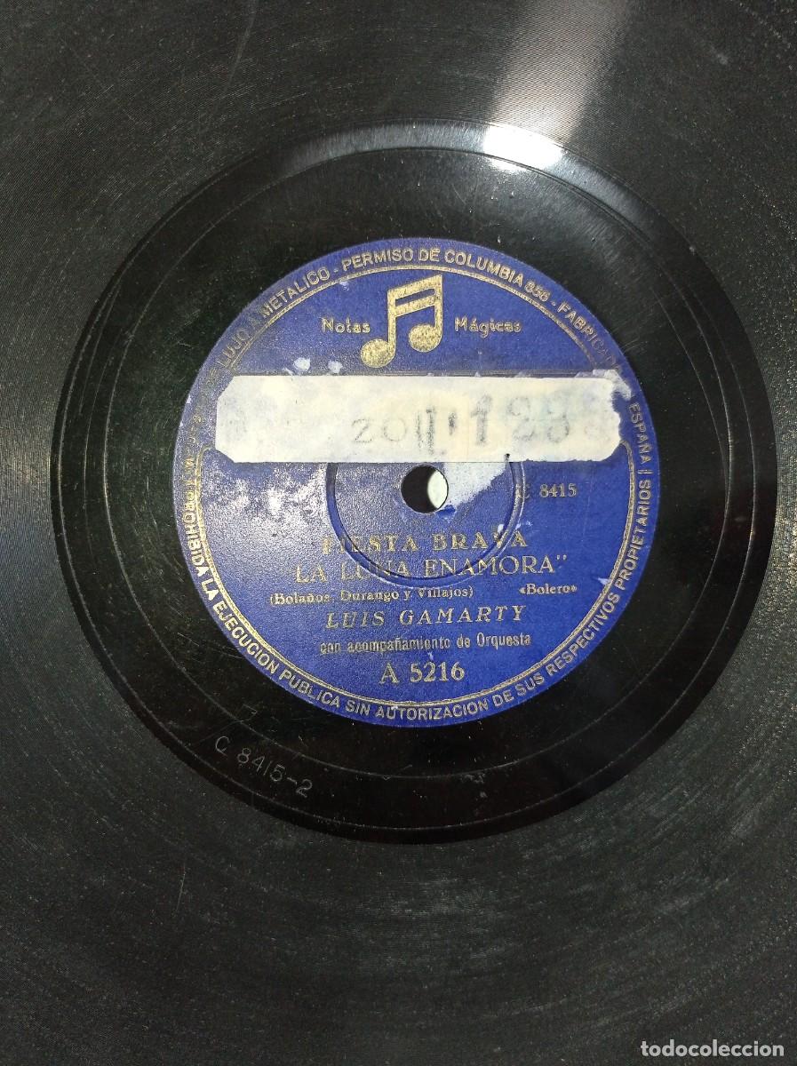 Discos de pizarra: LUIS GAMARTY - LA LUNA ENAMORA / PRECIOSA - Foto 3