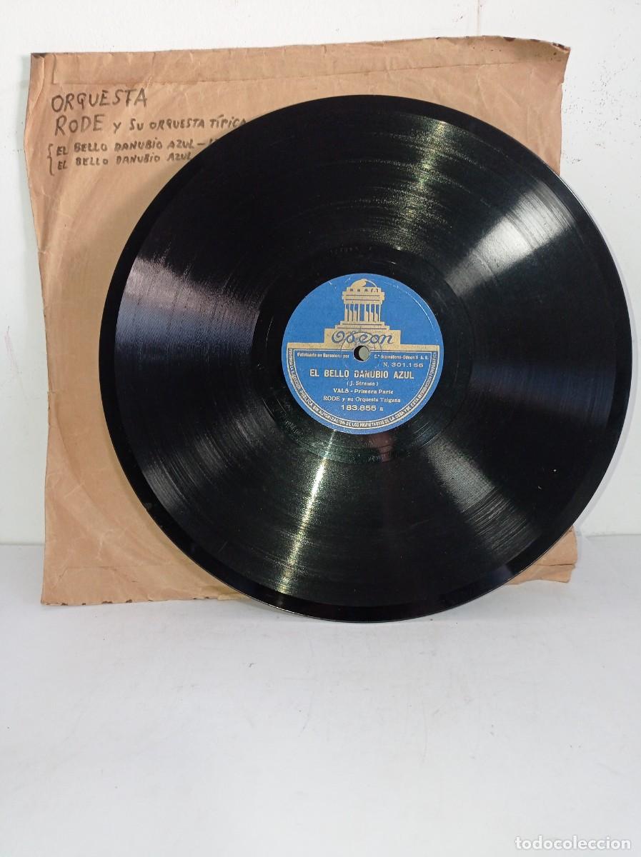 Discos de pizarra: RODE Y SU ORQUESTA TIPICA - EL BELLO DANUBIO AZUL - Foto 1