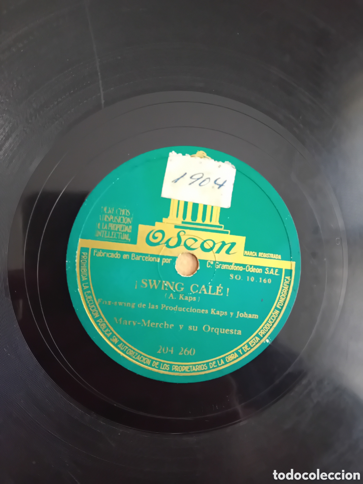 Discos de pizarra: MARY MERCHE. SWING CALE. BESAME COMO QUIERO YO - Foto 4