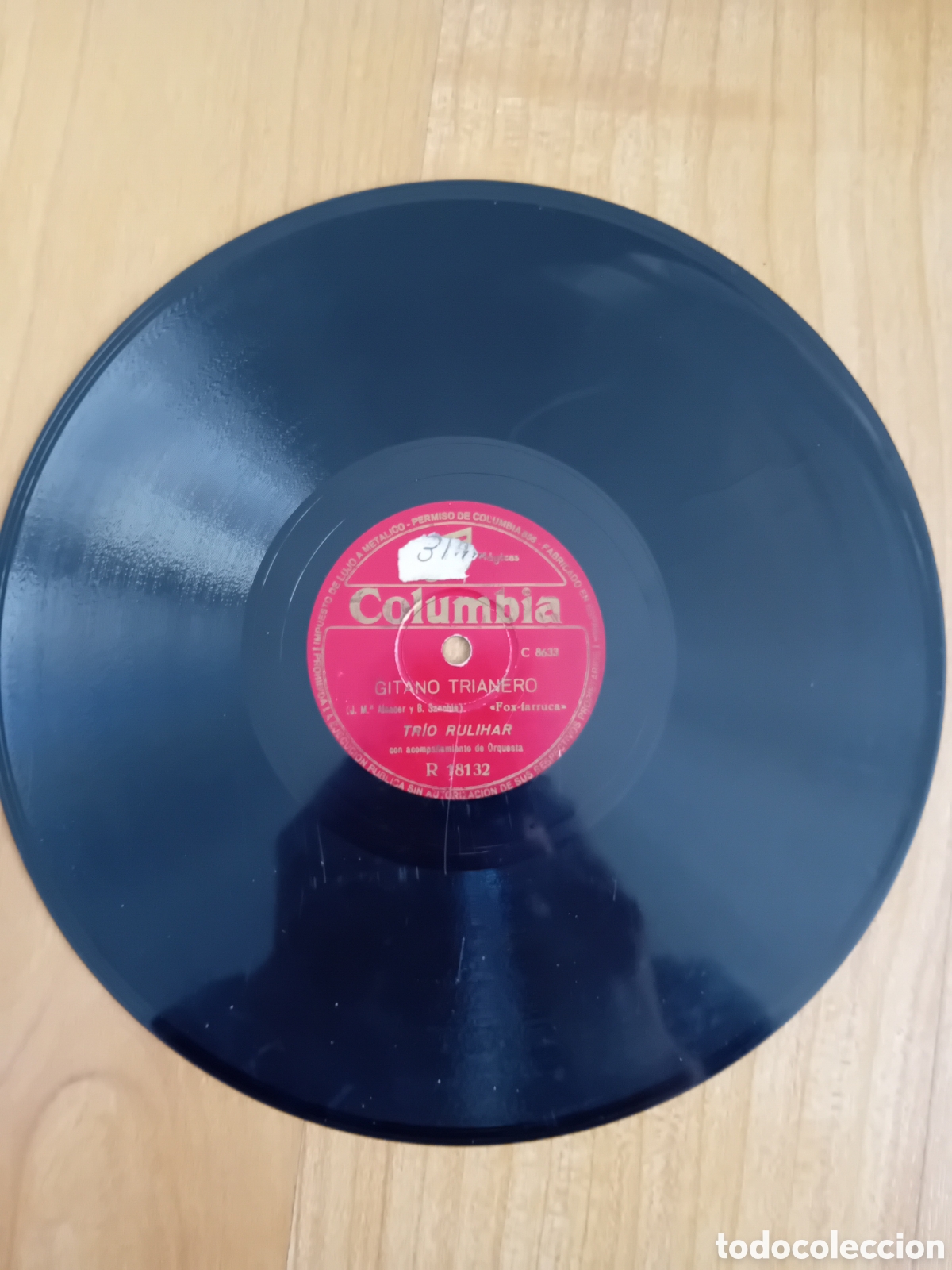 Discos de pizarra: TRIO RULIHAR. EL POTRO RELINCHON. GITANO TRIANERO - Foto 1