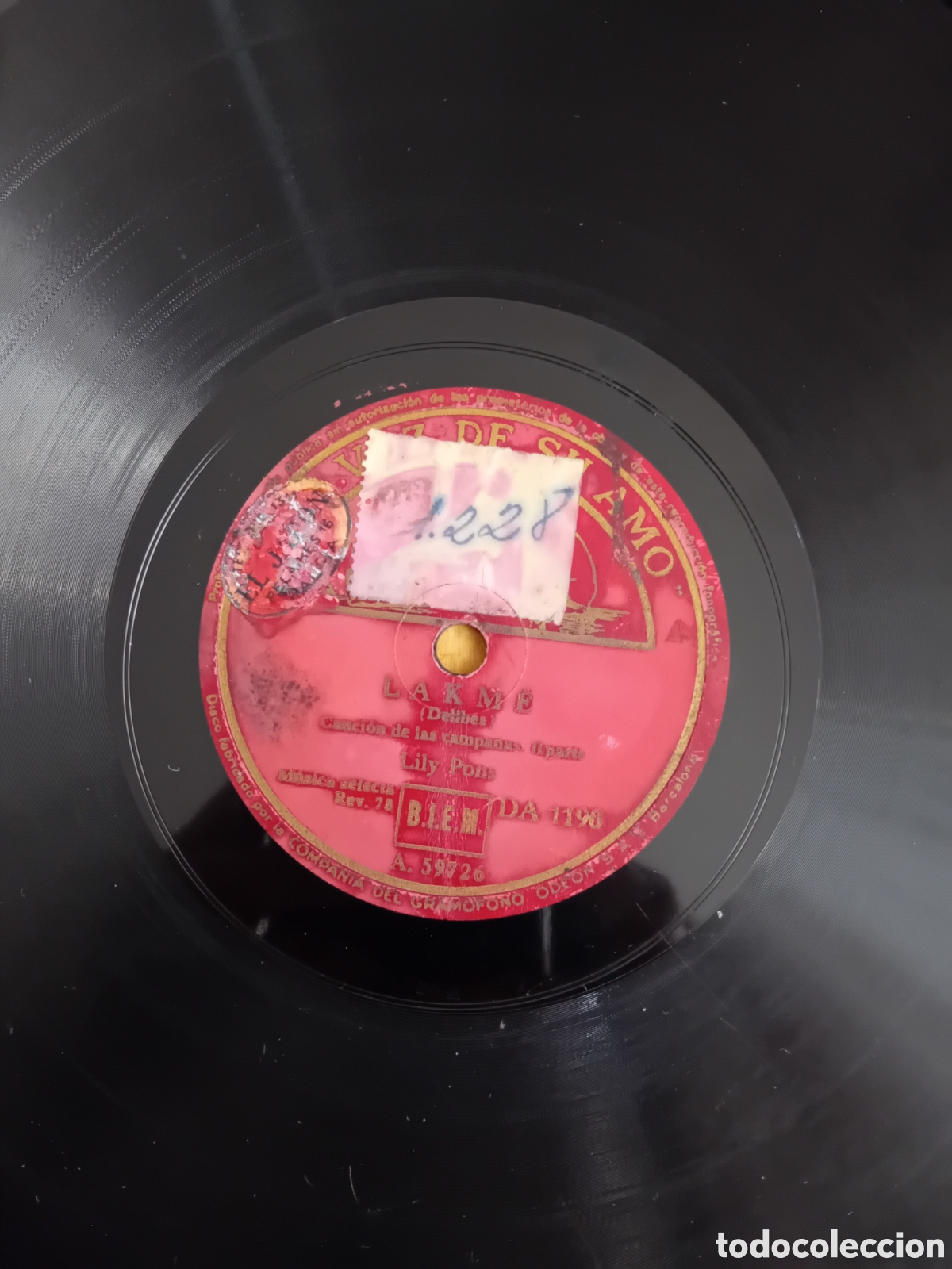 Discos de pizarra: LILY PONS. LAKME. LA VOZ DE SU AMO - Foto 2