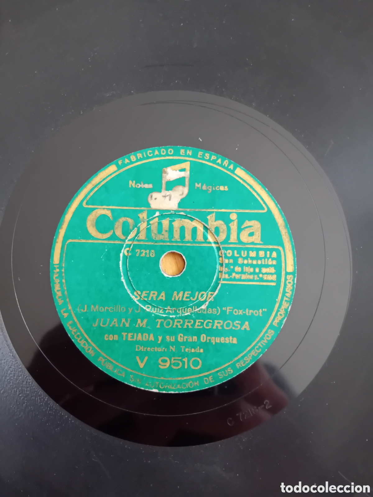 Discos de pizarra: JUAN M TORREGROSA. MI VACA LECHERA. SERA MEJOR - Foto 2