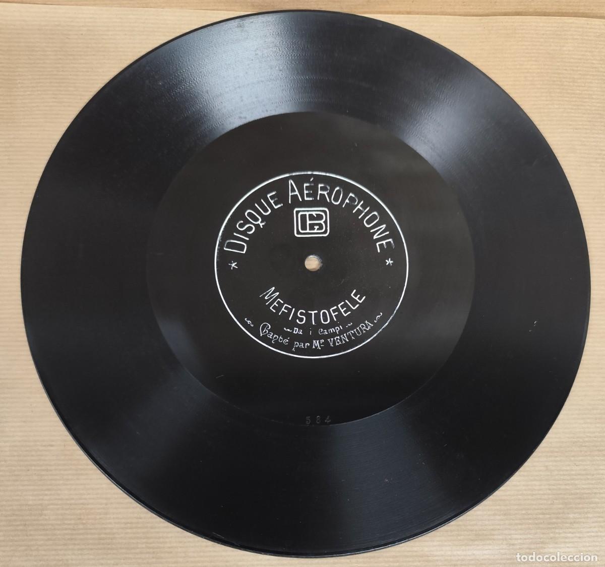 Discos de pizarra: DISCO DE PIZARRA, LA TOSCA, MEFISTOFELE, DISQUE A&Eacute;ROPHONE - Foto 1