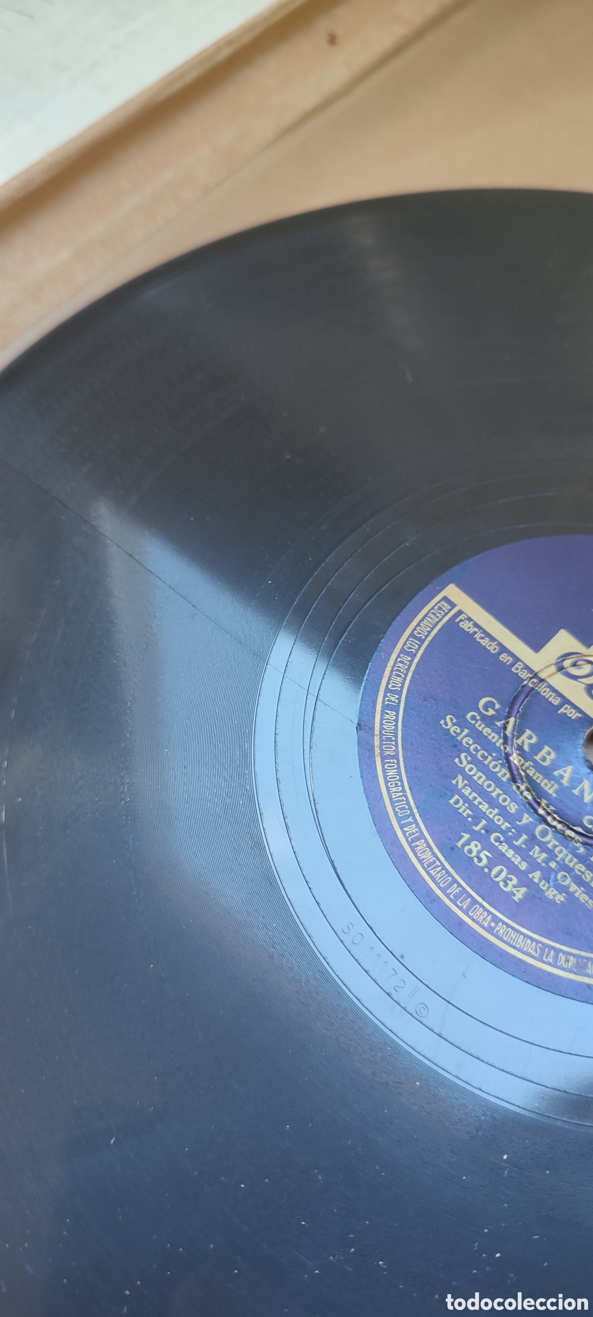 Discos de pizarra: Disco pizarra 78rpm. Garbancito. - Foto 3