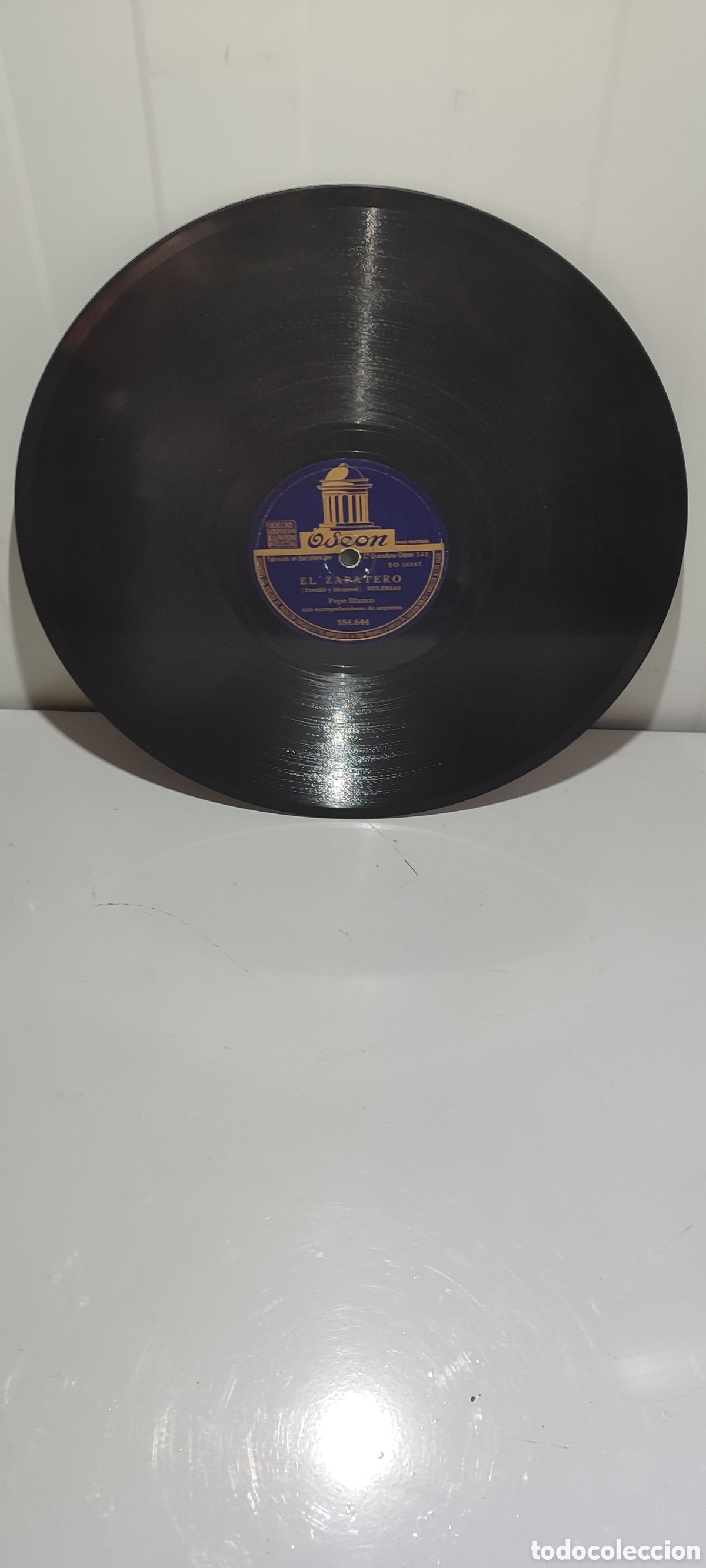 Discos de pizarra: Disco pizarra 78 rpm. Pepe Blanco. - Foto 2