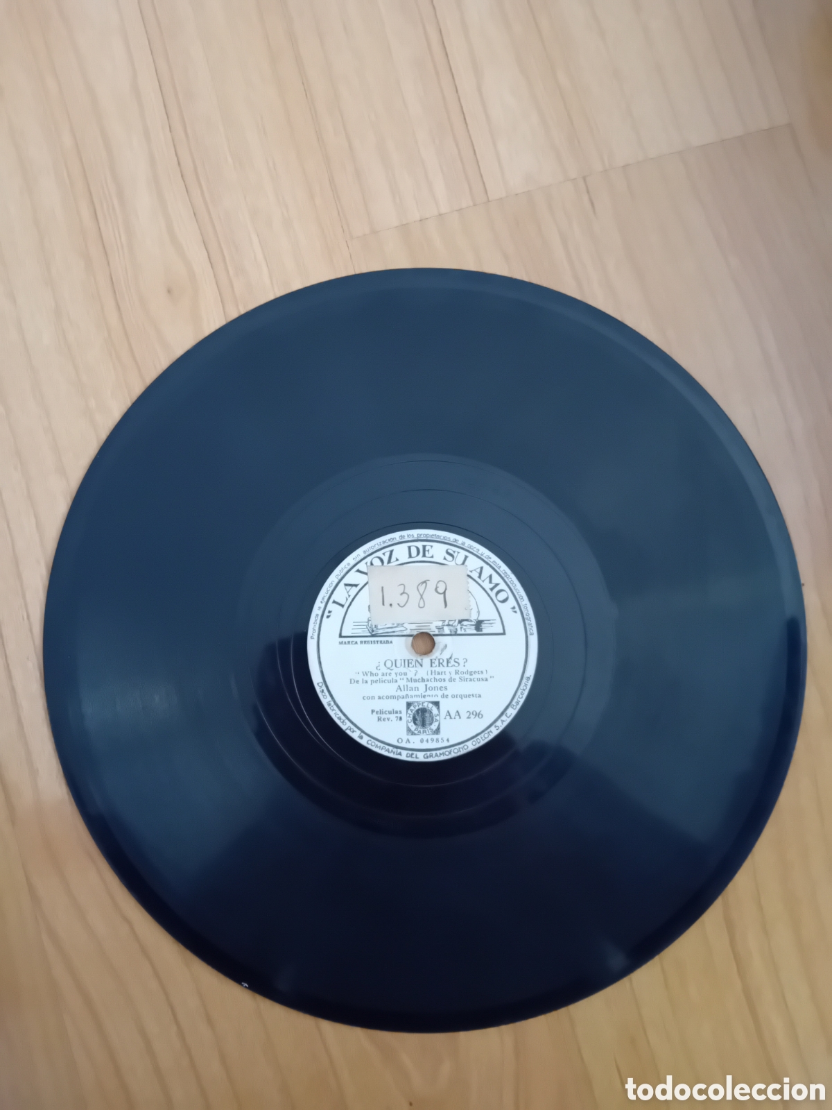 Discos de pizarra: ALLAN JONES. ENAMORANDOSE. QUIEN ERES - Foto 1