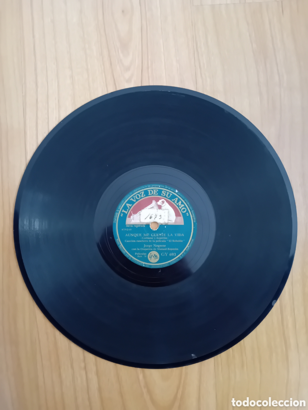 Discos de pizarra: JORGE NEGRETE. MI GITANA. AUNQUE ME CUESTE LA VIDA - Foto 1
