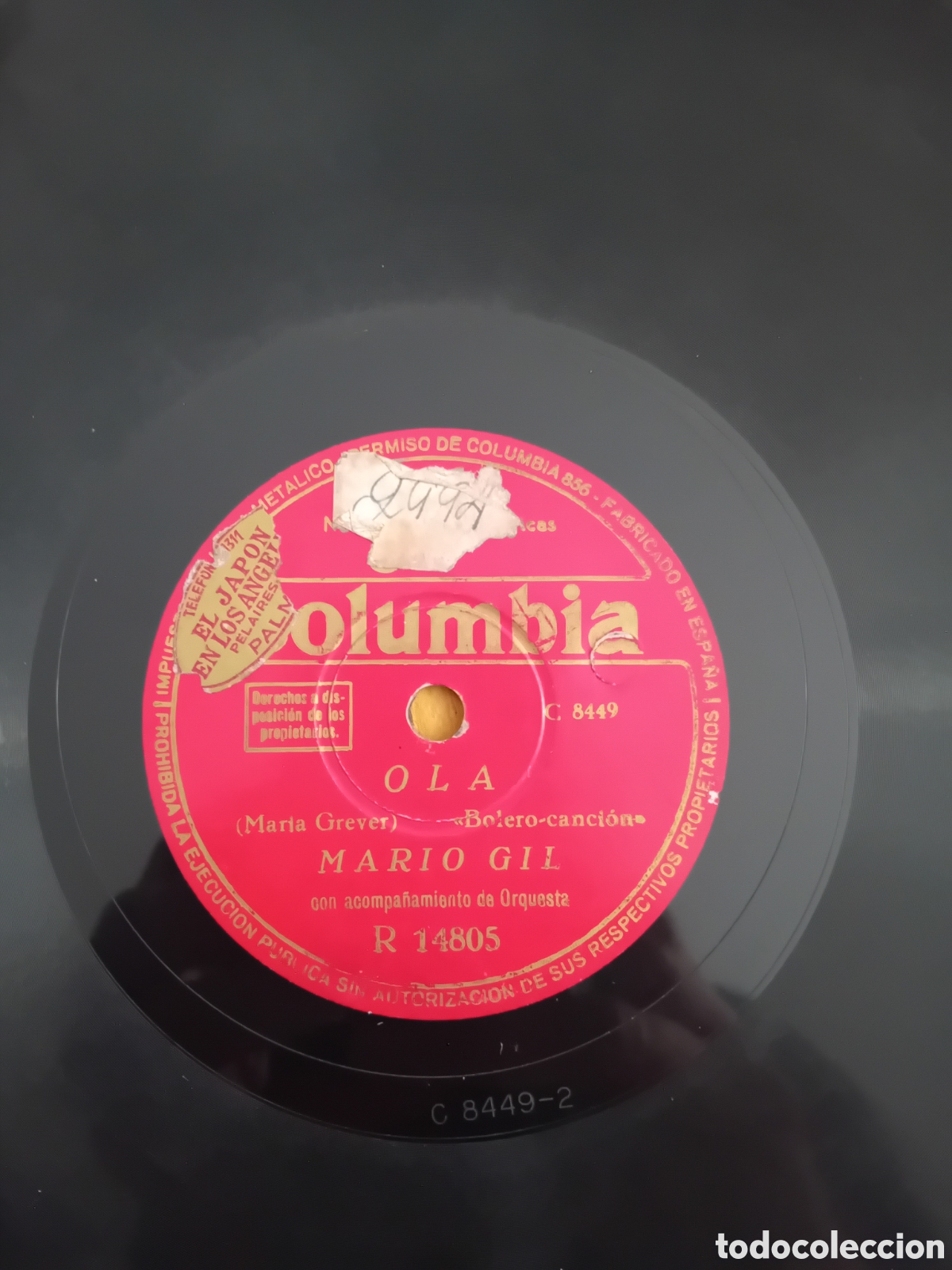 Discos de pizarra: MARIO GIL. MUCHACHA DEL ALMA. OLA - Foto 2
