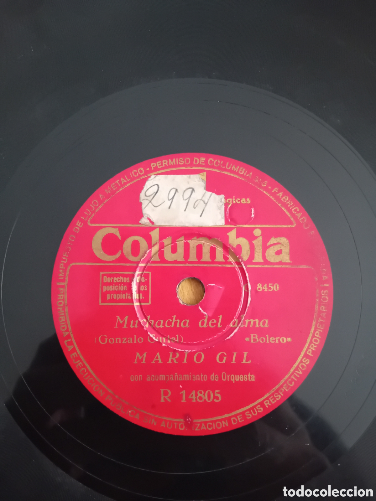 Discos de pizarra: MARIO GIL. MUCHACHA DEL ALMA. OLA - Foto 4