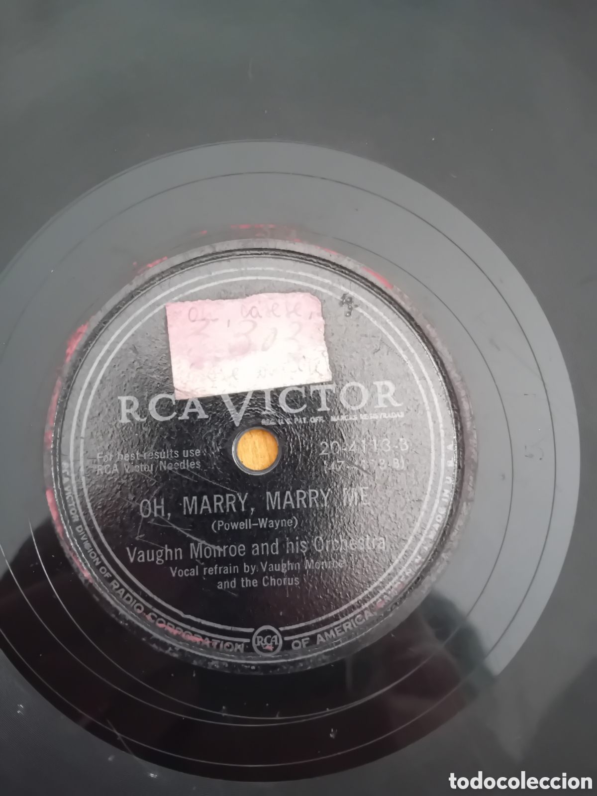 Discos de pizarra: VAUGHN MONROE. SOUND OFF. OH MARRY MARRY ME - Foto 2