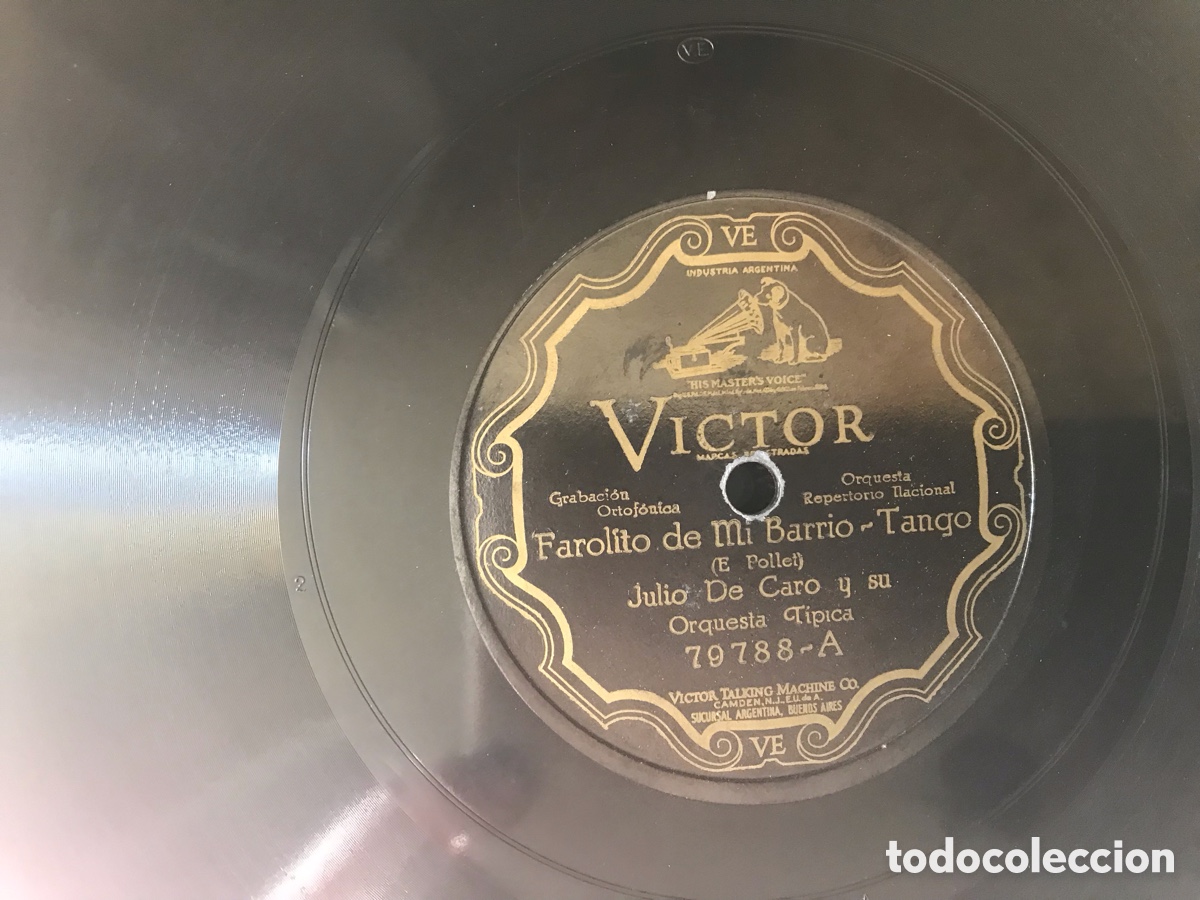 Discos de pizarra: Julio de Caro y su orquesta t&iacute;pica. Victor. Risa loca. Tango - Foto 2