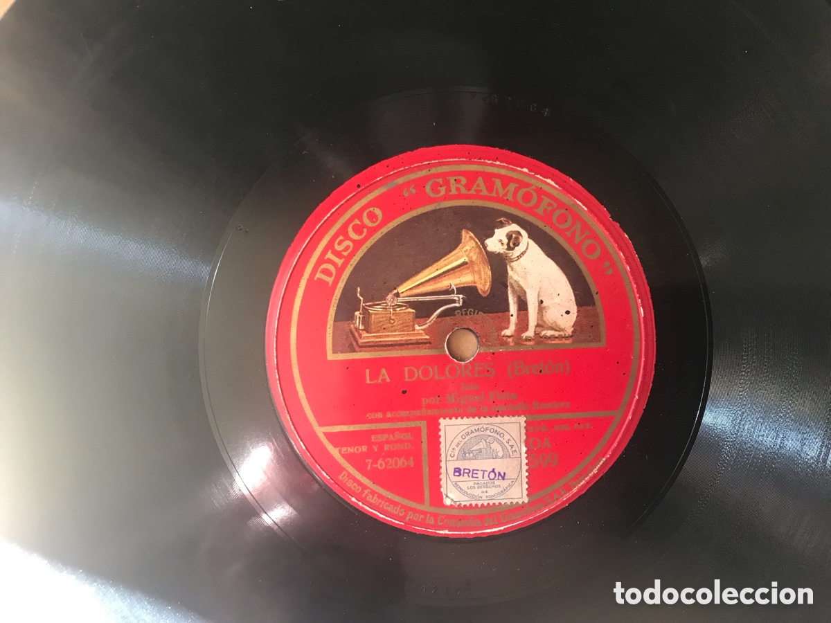 Discos de pizarra: La Dolores. Discos Gram&oacute;fono - Foto 1