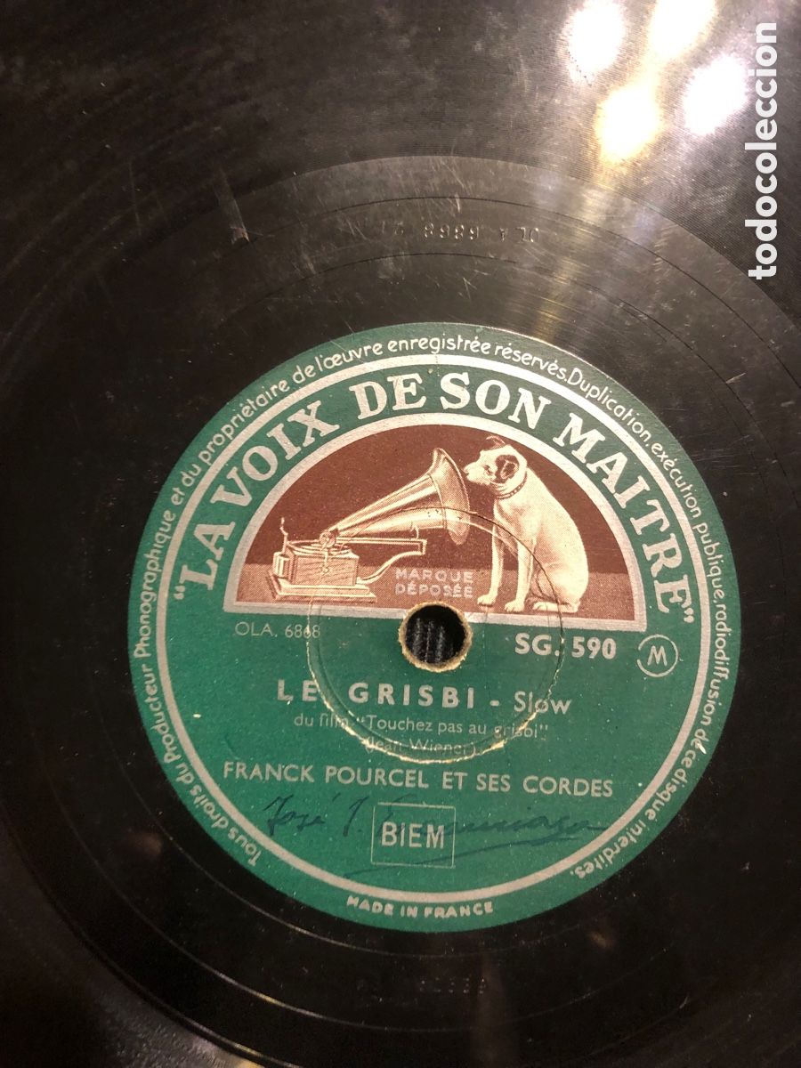 Discos de pizarra: franck Pourcel et ses cordes grisby blues Le grisby - Foto 2