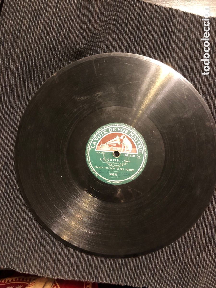 Discos de pizarra: franck Pourcel et ses cordes grisby blues Le grisby - Foto 1