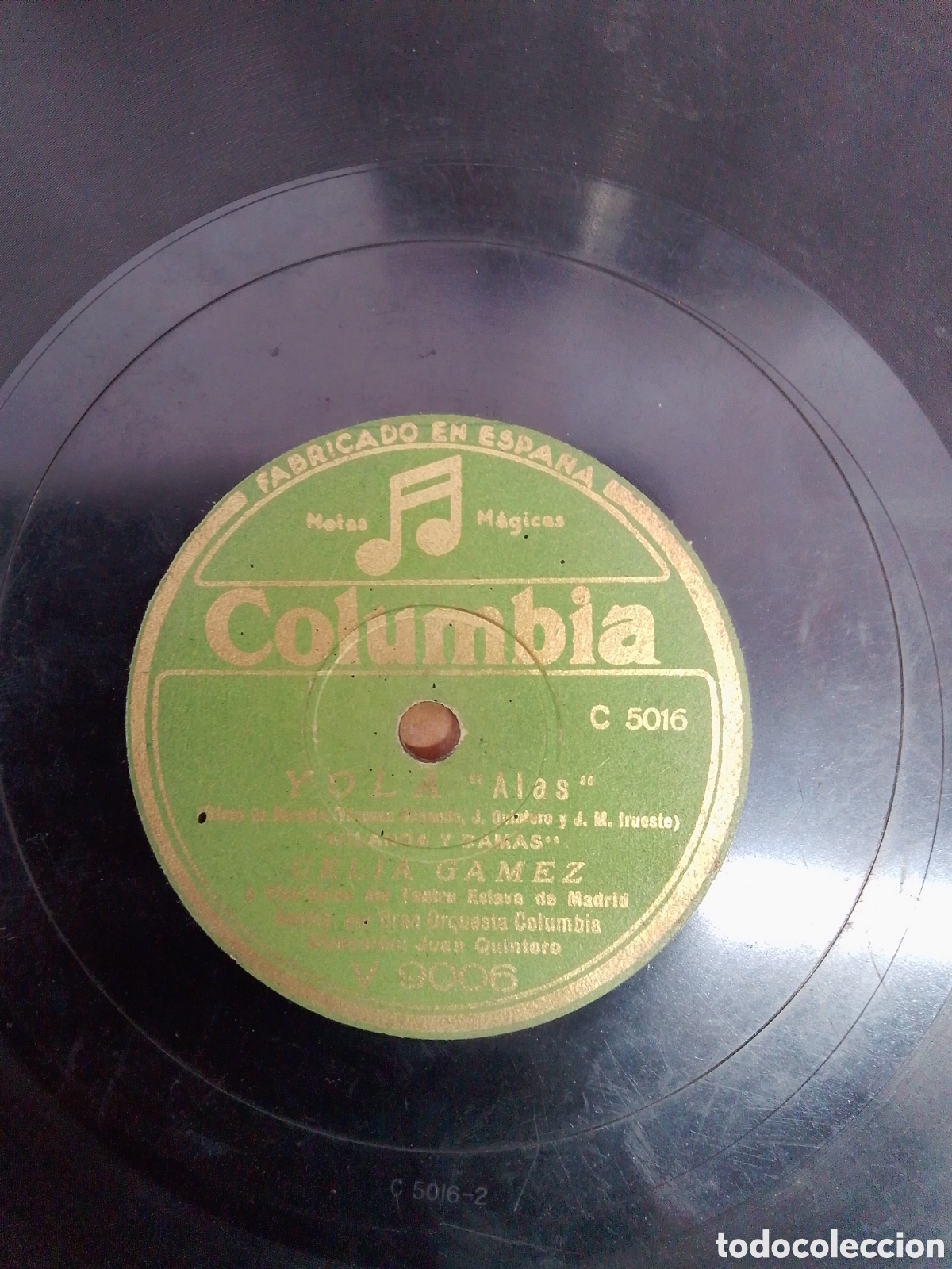 Discos de pizarra: ALAS, MIRAME. GAMEZ, CELIA. COLUMBIA. - Foto 2
