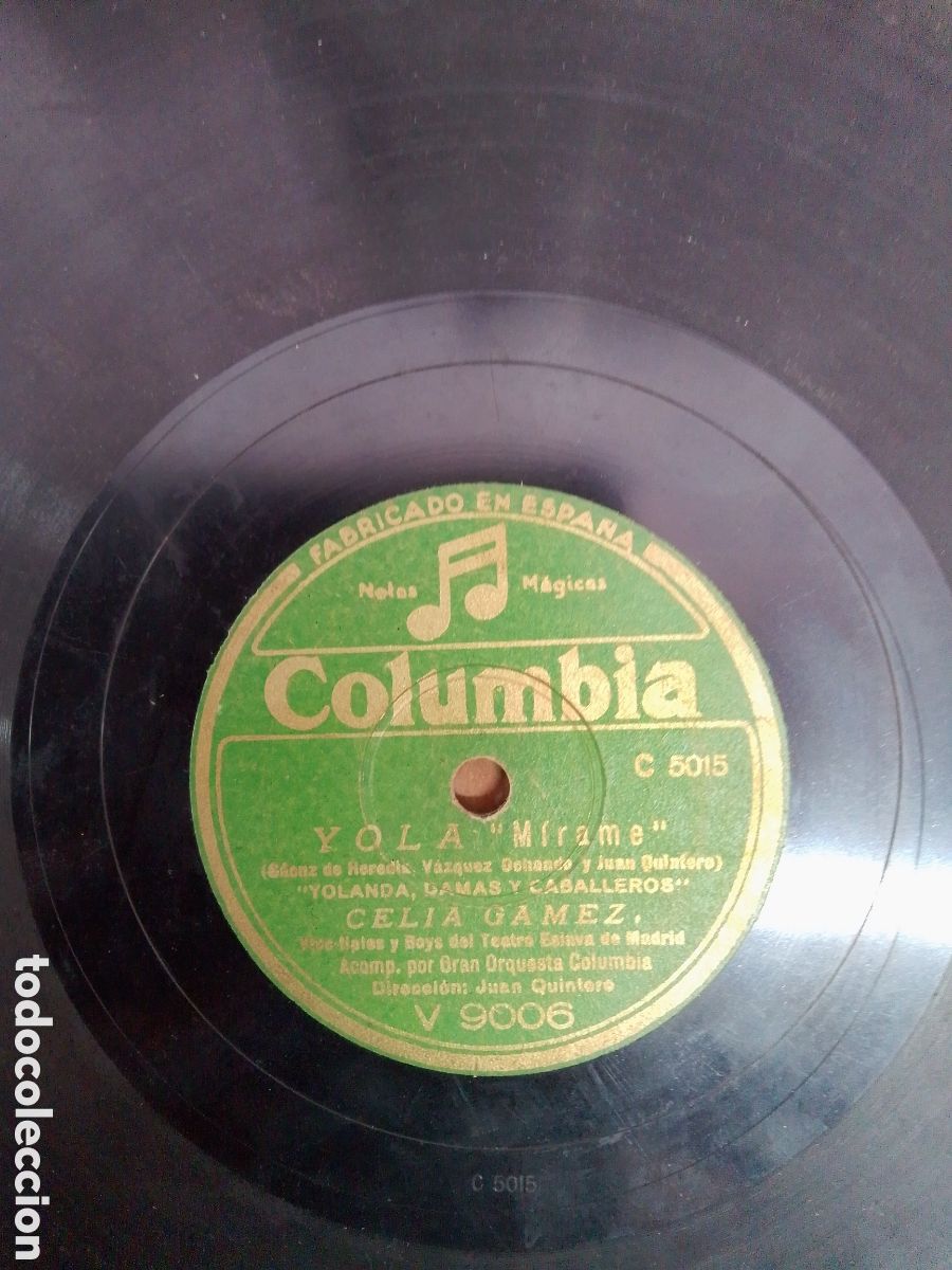 Discos de pizarra: ALAS, MIRAME. GAMEZ, CELIA. COLUMBIA. - Foto 1