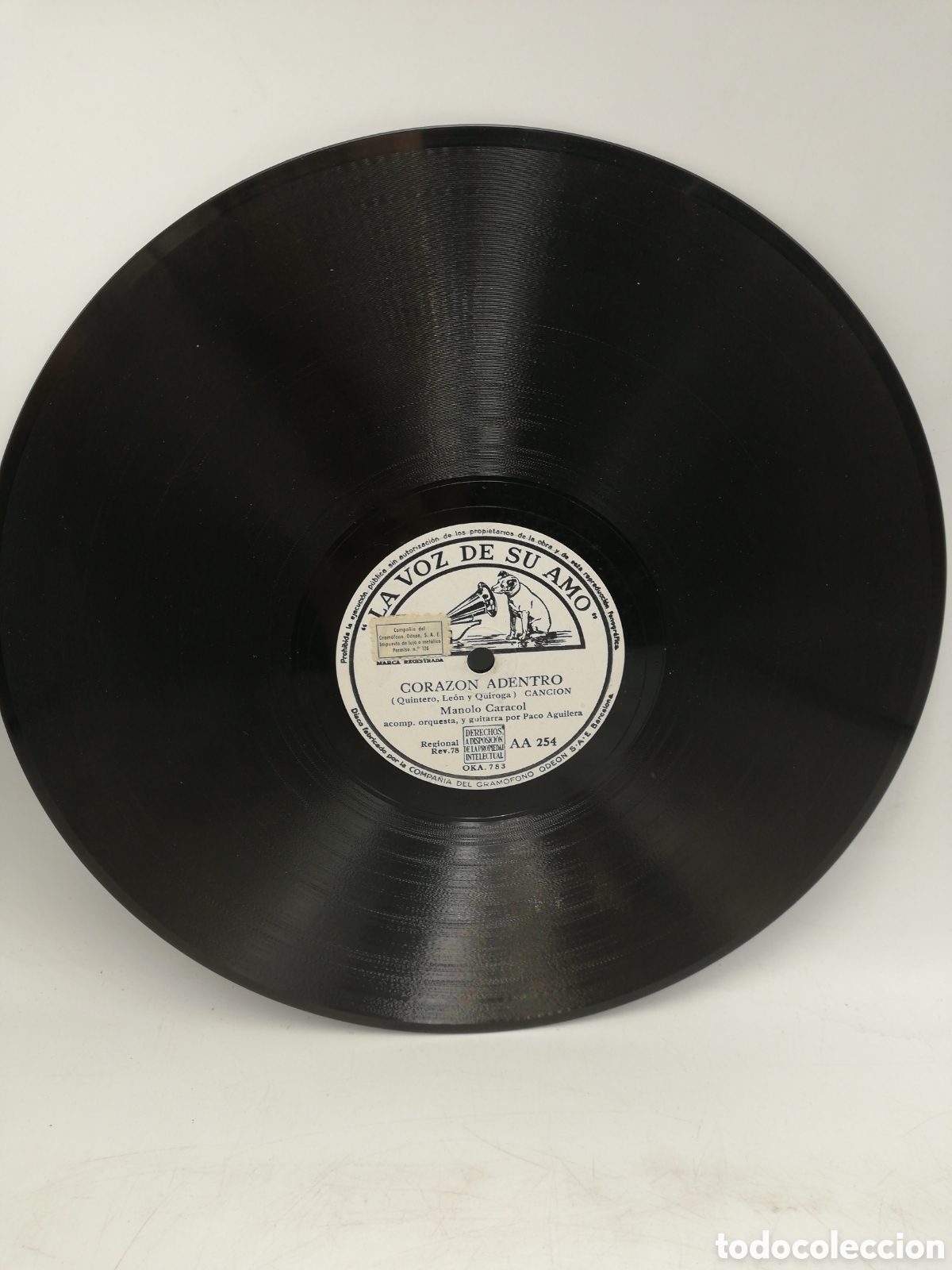 Discos de pizarra: Disco de Pizarra Manolo Caracol. - Foto 1