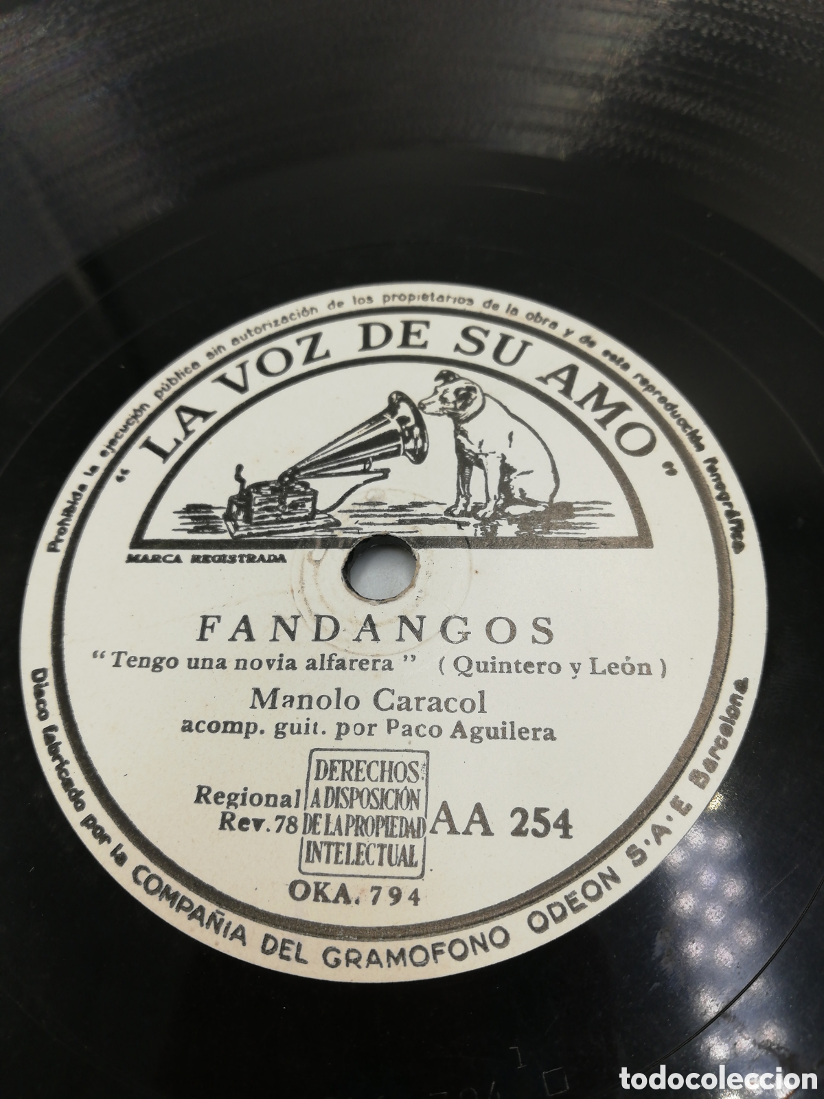 Discos de pizarra: Disco de Pizarra Manolo Caracol. - Foto 4