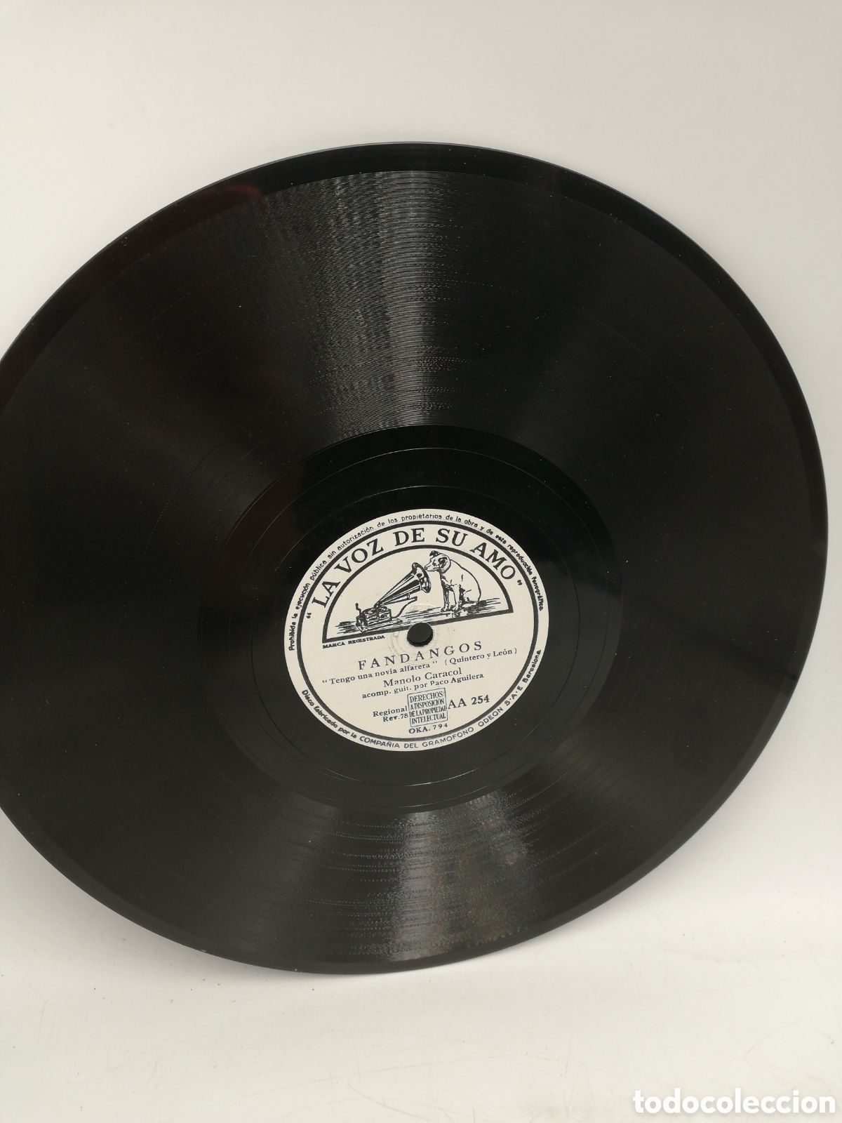 Discos de pizarra: Disco de Pizarra Manolo Caracol. - Foto 2