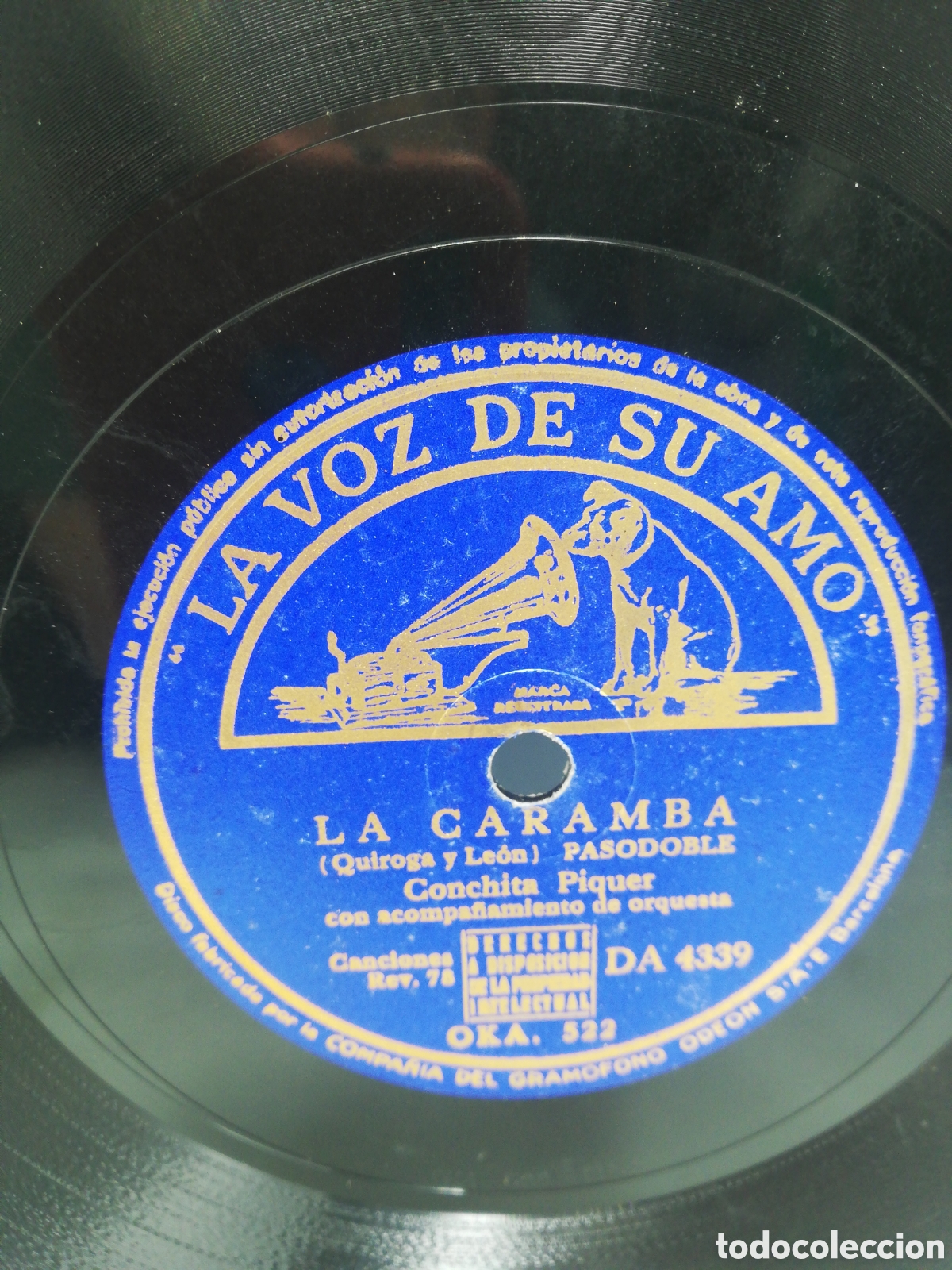 Discos de pizarra: Disco de Pizarra Conchita Piquer. - Foto 3
