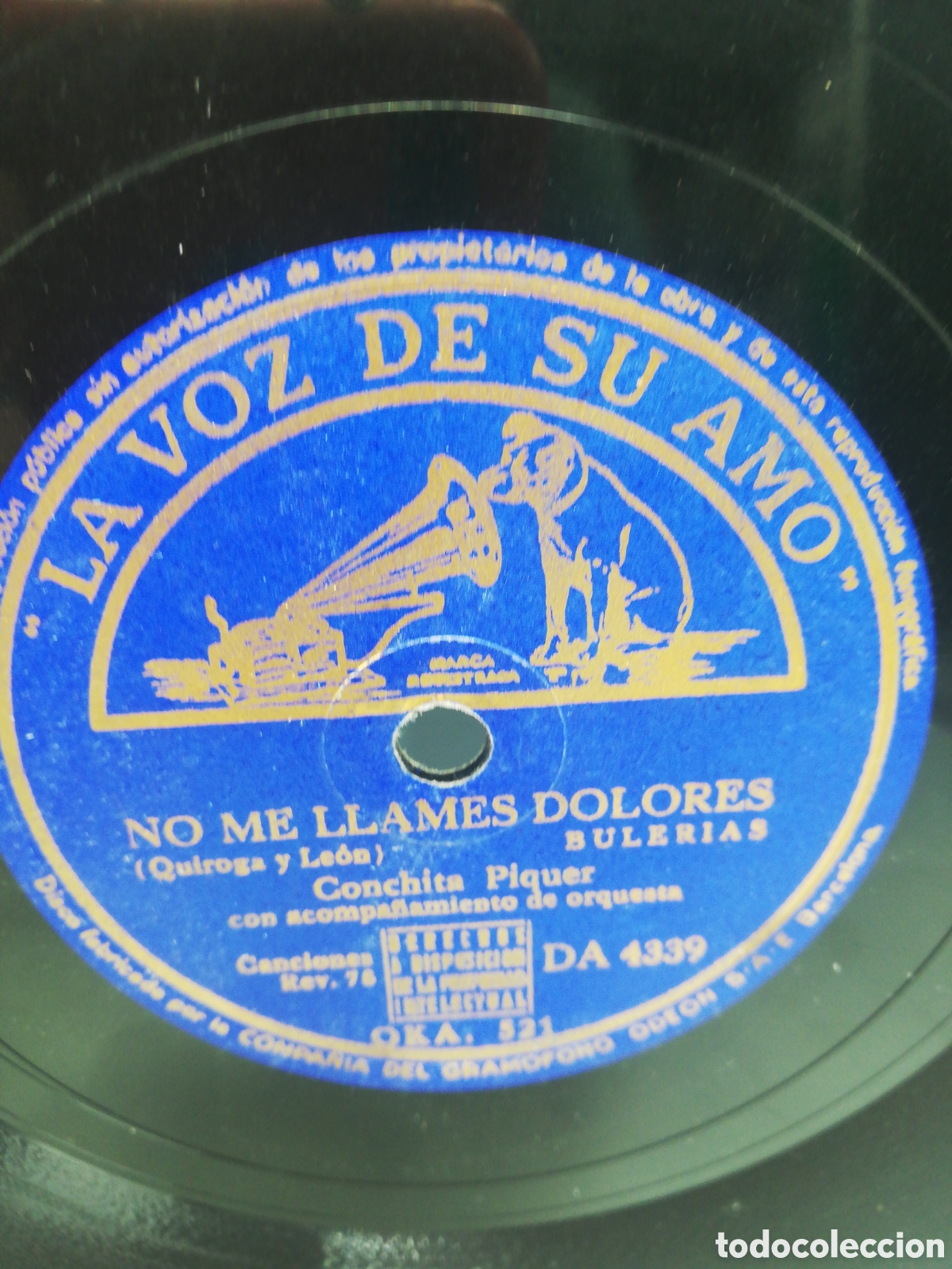 Discos de pizarra: Disco de Pizarra Conchita Piquer. - Foto 4