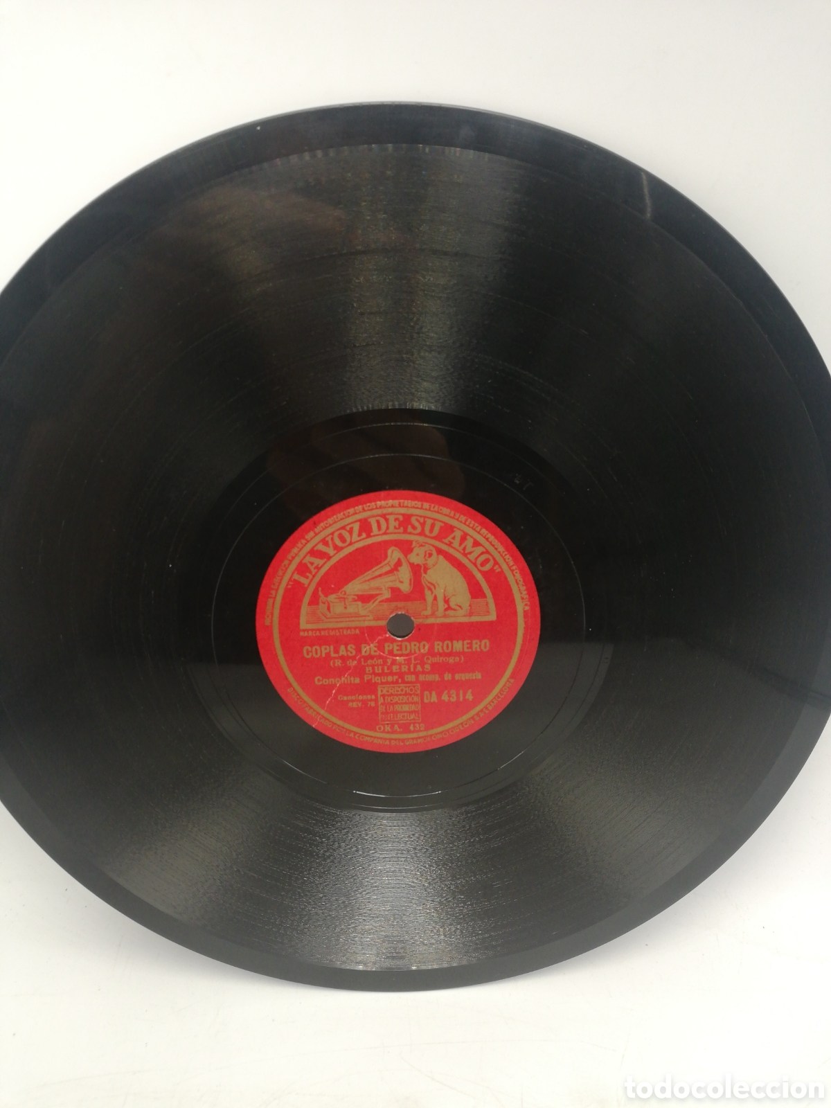 Discos de pizarra: Disco de Pizarra Conchita Piquer. - Foto 2