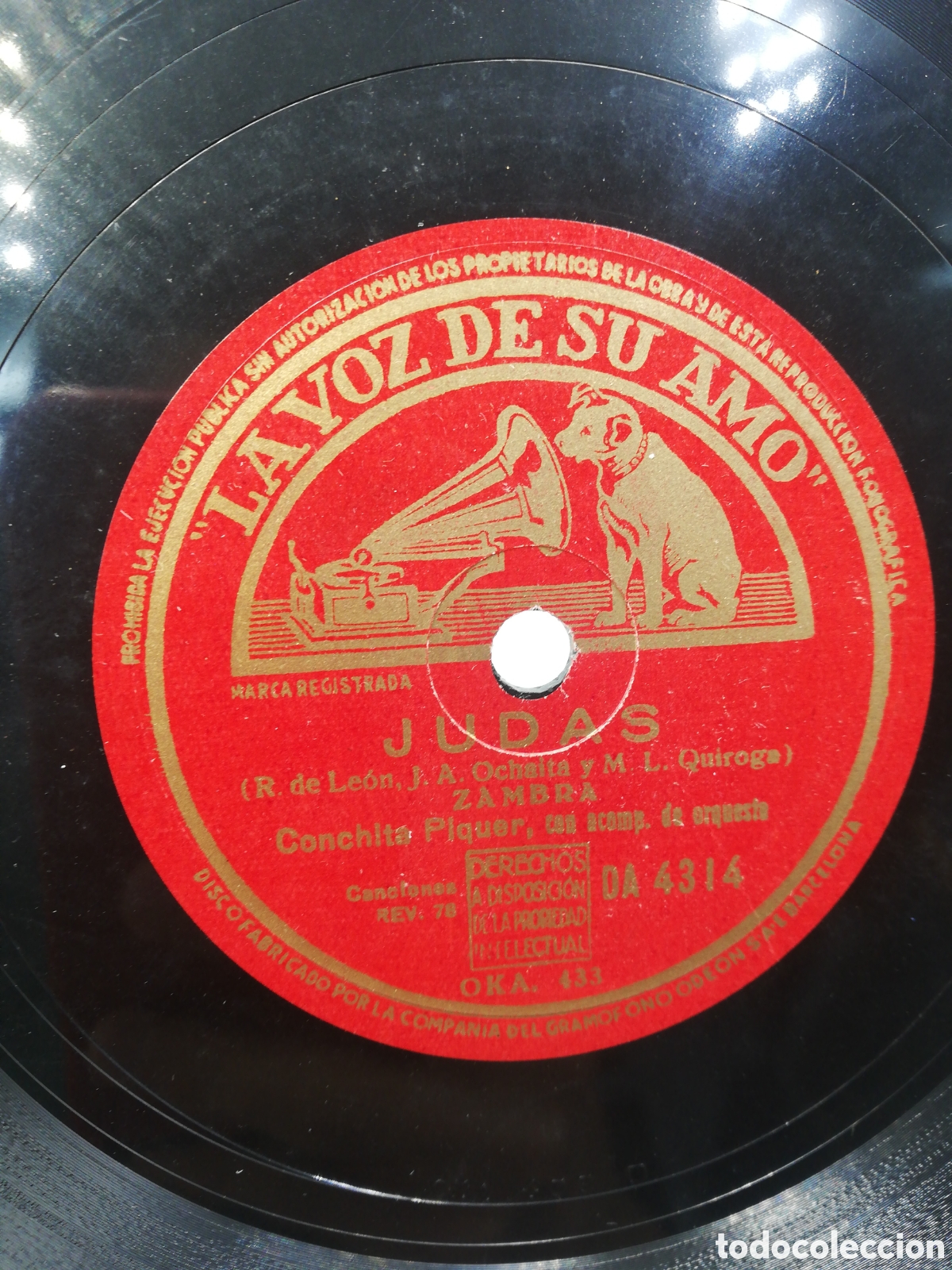 Discos de pizarra: Disco de Pizarra Conchita Piquer. - Foto 4