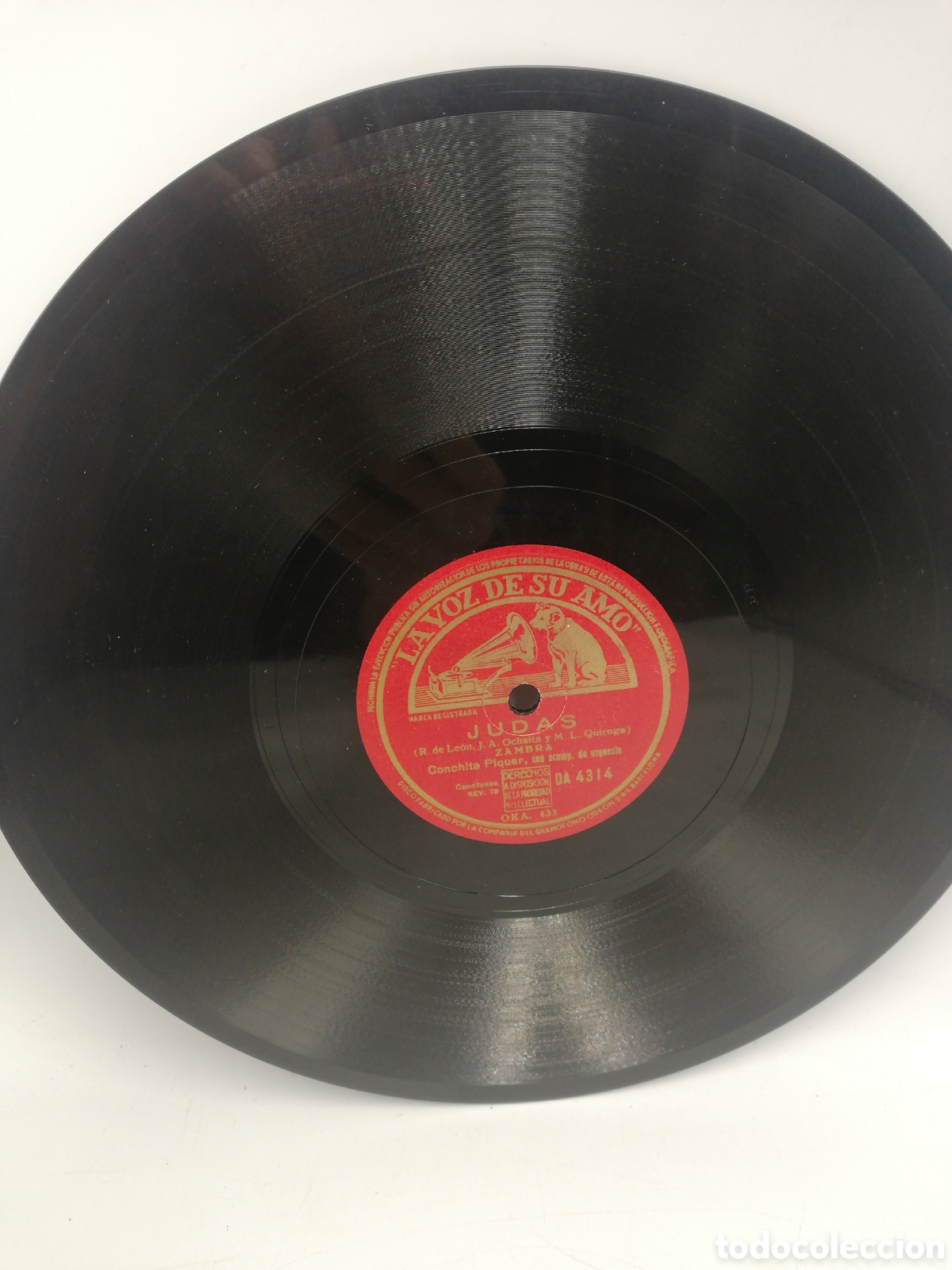 Discos de pizarra: Disco de Pizarra Conchita Piquer. - Foto 1