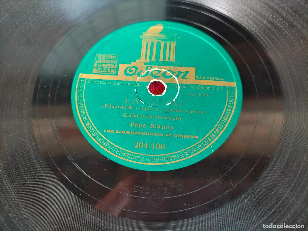 Discos de pizarra: El gitano se&ntilde;orito Pepe Blanco 204.100 - disco de pizarra antiguo - Foto 6
