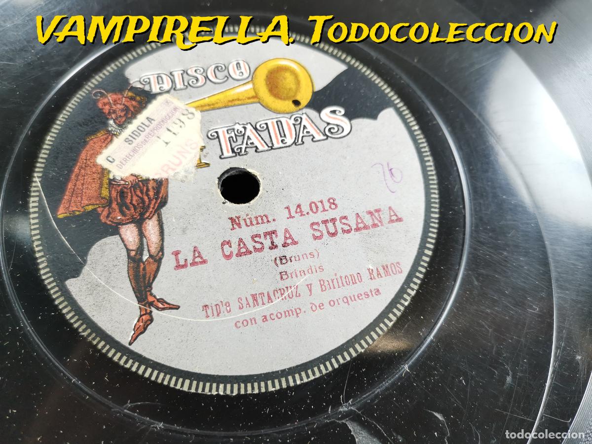 Discos de pizarra: FADAS-LA VIUDA ALEGRE Y LA CASTA SUSANA - Foto 1