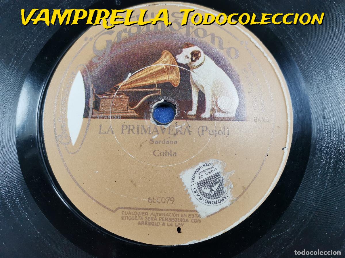 Discos de pizarra: COBLA-SARDANA-LA PRIMAVERA--EL GEGANT DEL PI - Foto 1