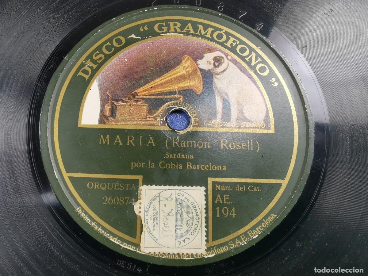 Discos de pizarra: COBLA BARCELONA-SARDANA-MARIA Y PLANY - Foto 4