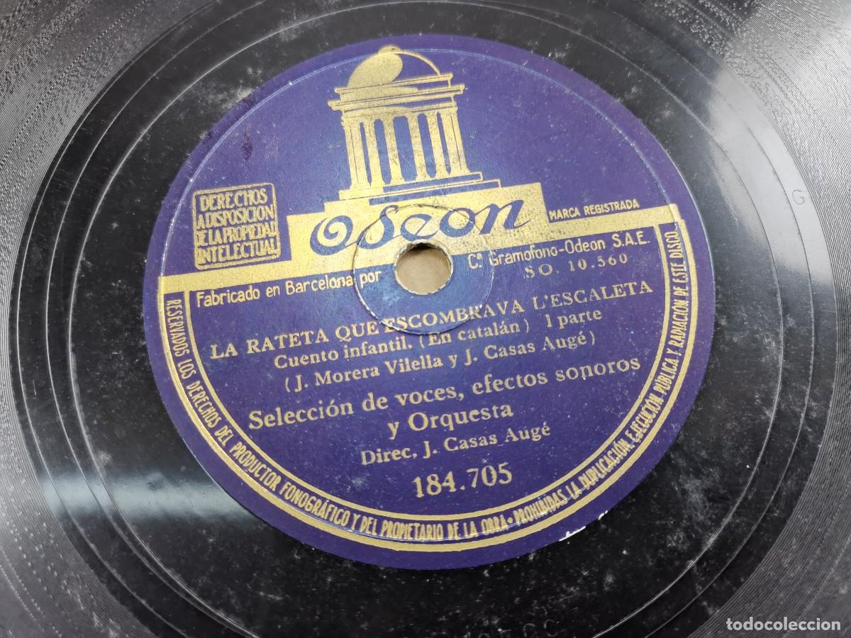 Discos de pizarra: CUENTO INFANTIL - ODEON - LA RATETA QUE ESCOMBRAVA... - CATAL&Aacute;N - PIZARRA - Foto 3