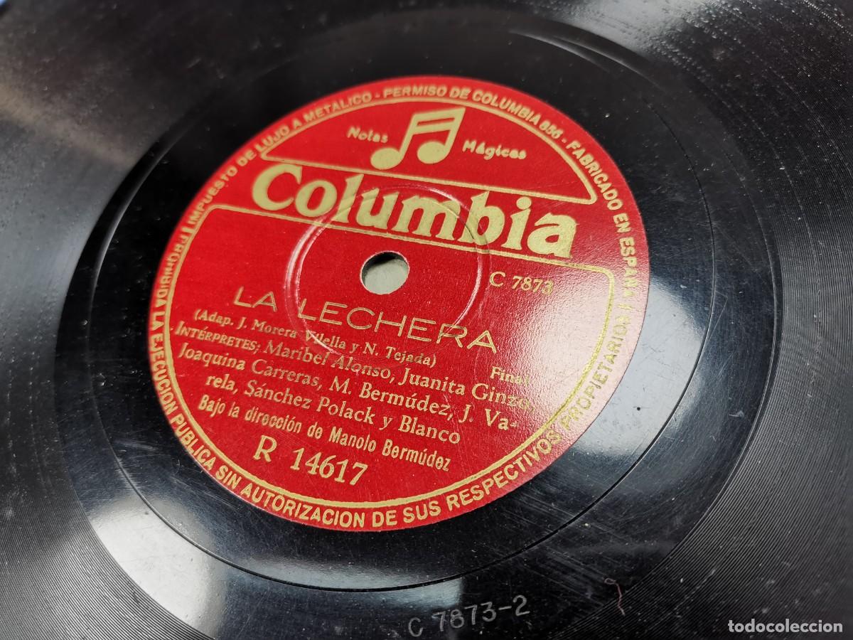 Discos de pizarra: CUENTO INFANTIL - CUENTO. LA LECHERA. COLUMBIA. PIZARRA. - Foto 2