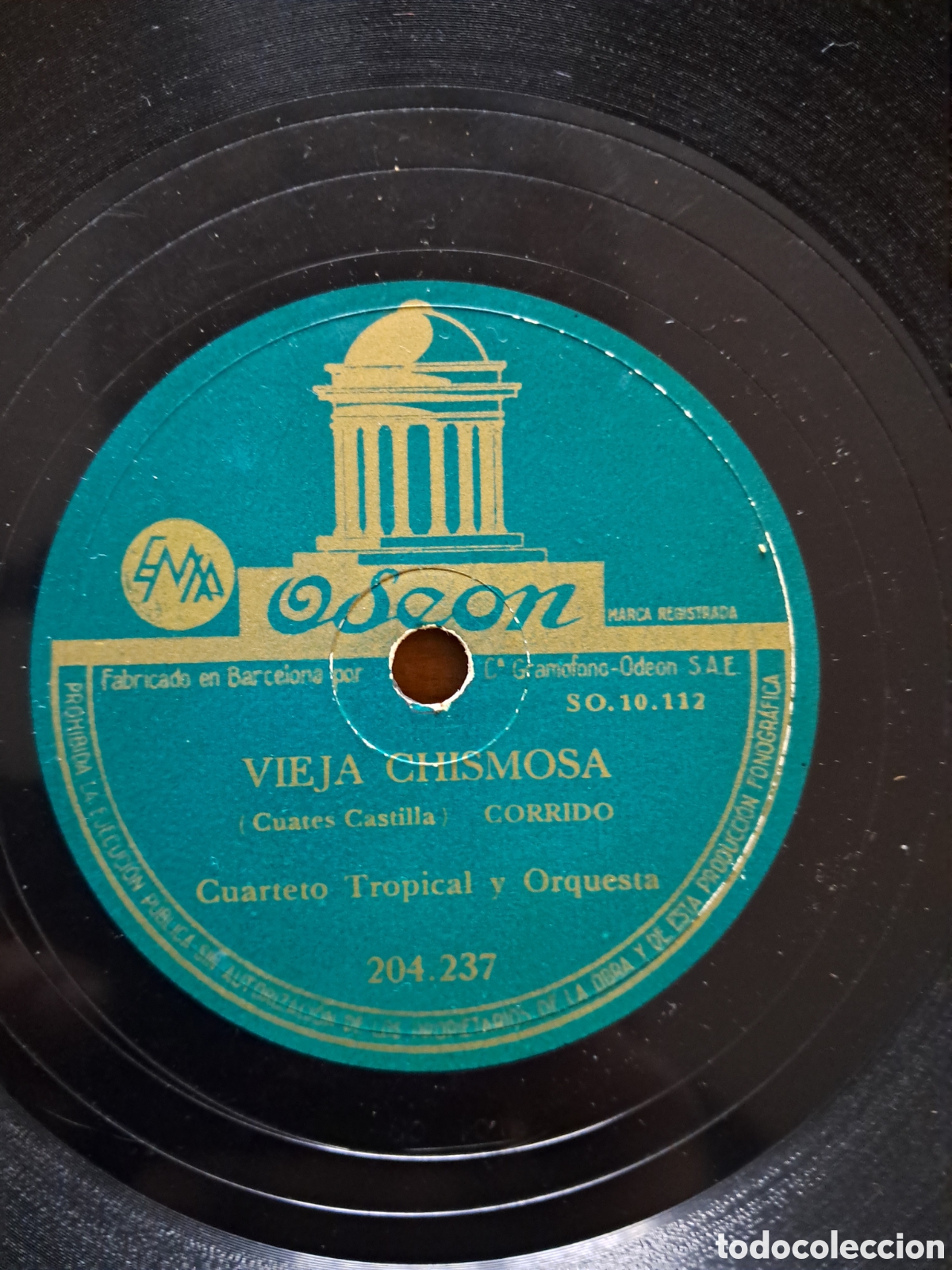 Discos de pizarra: Cuarteto tropical y orquesta - Foto 1