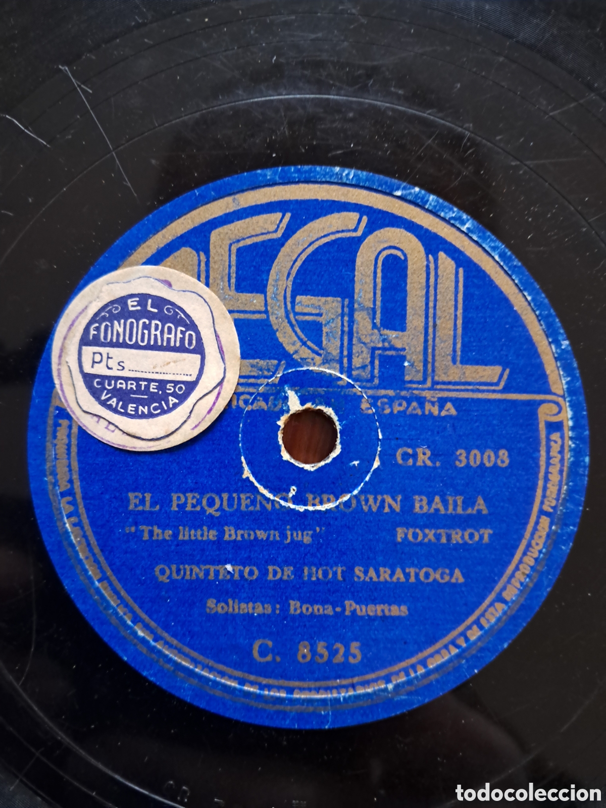Discos de pizarra: Quinteto de Hot Saratoga/Jos&eacute; Puertas - Foto 3