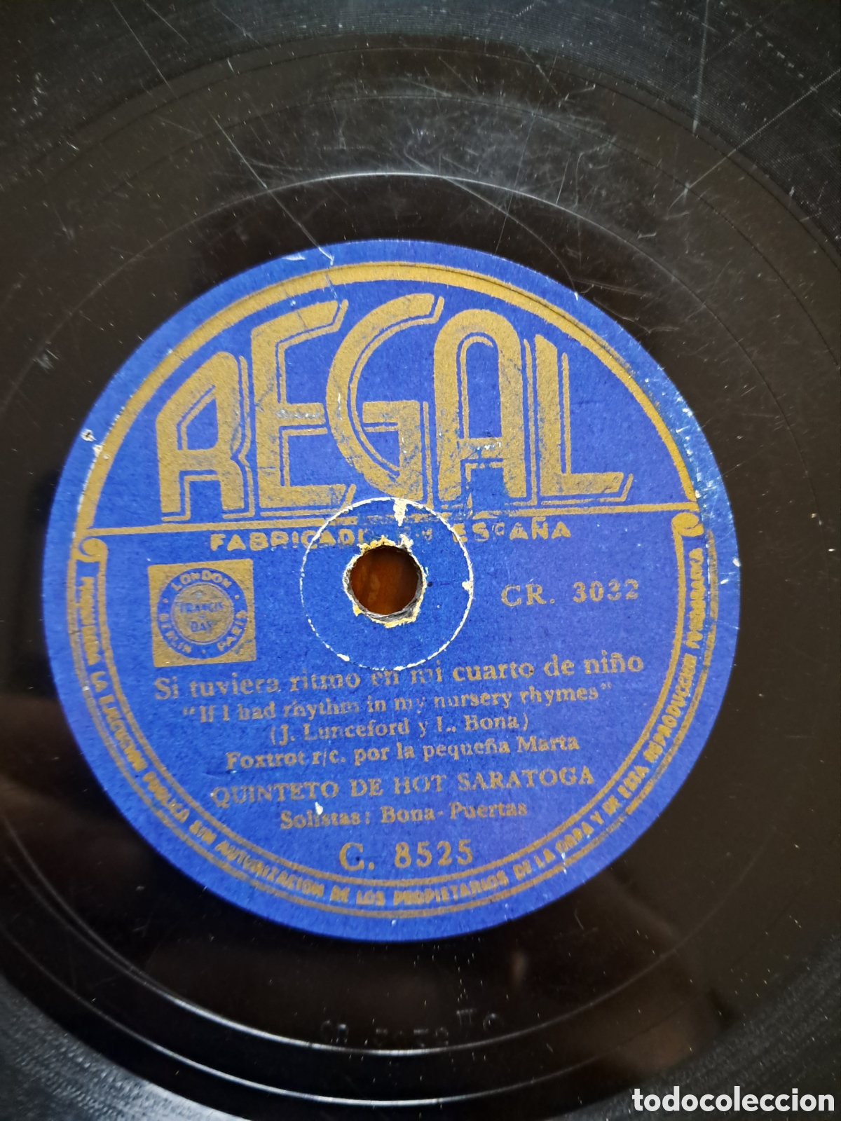 Discos de pizarra: Quinteto de Hot Saratoga/Jos&eacute; Puertas - Foto 1