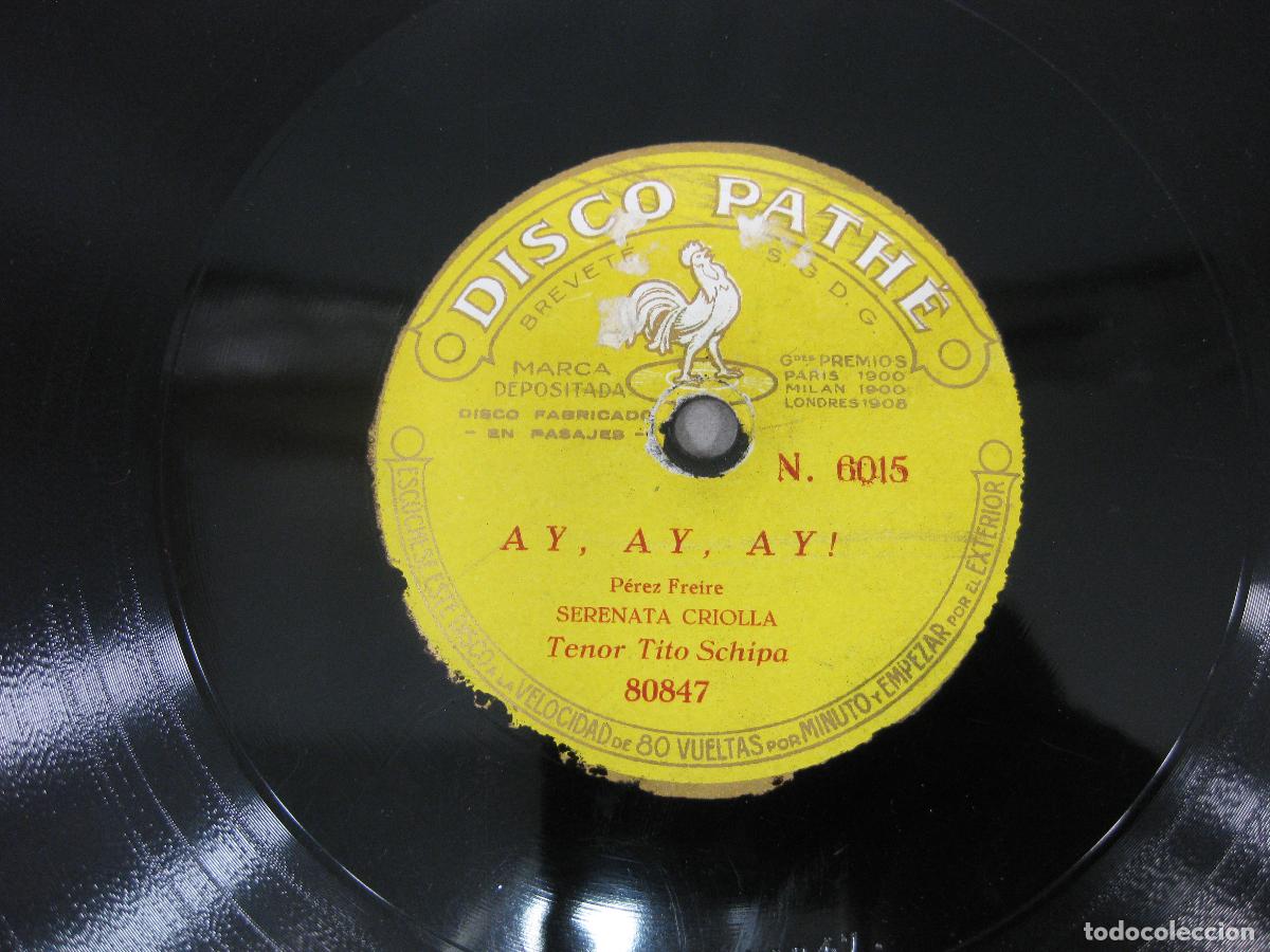 Discos de pizarra: DISCO DE PIZARRA PATHE. AY AY AY. LA BOHEME - Foto 2