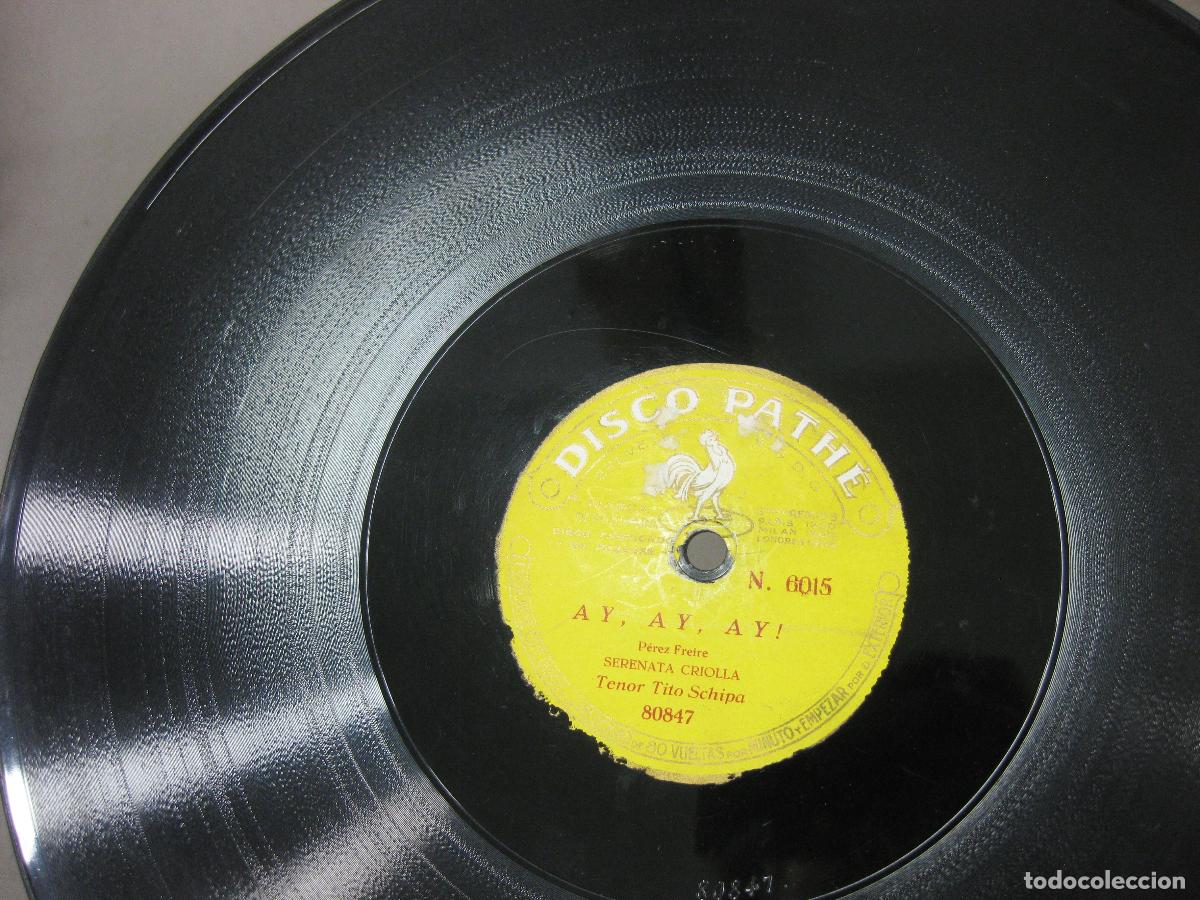 Discos de pizarra: DISCO DE PIZARRA PATHE. AY AY AY. LA BOHEME - Foto 3