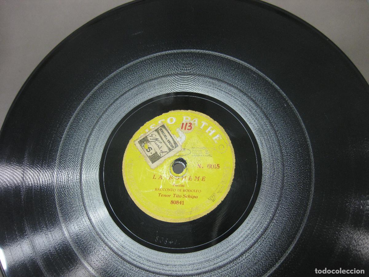 Discos de pizarra: DISCO DE PIZARRA PATHE. AY AY AY. LA BOHEME - Foto 5