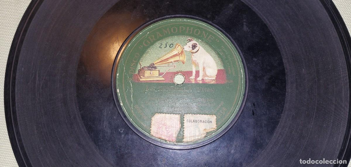 Discos de pizarra: Dos discos de pizarra. Disco Pathe. Disco Gramophone. - Foto 3
