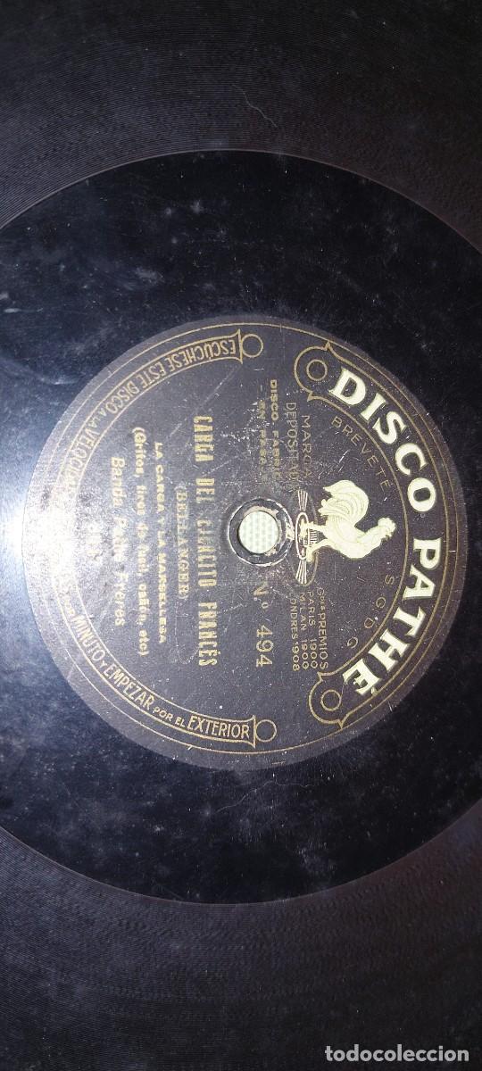 Discos de pizarra: Dos discos de pizarra. Disco Pathe. Disco Gramophone. - Foto 5