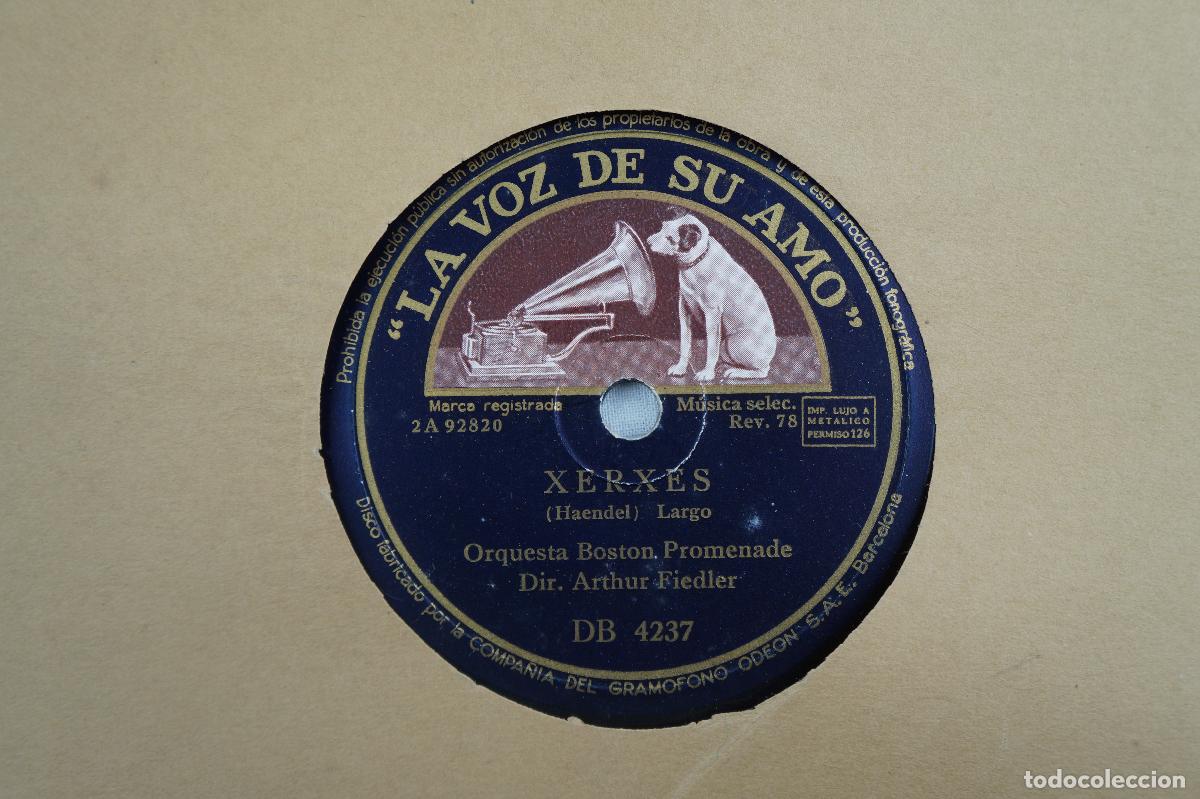 Discos de pizarra: Disco de baquelita &ndash; Thais &ndash; Xerxes &ndash; &ldquo;La voz de su amo&rdquo; - Foto 2