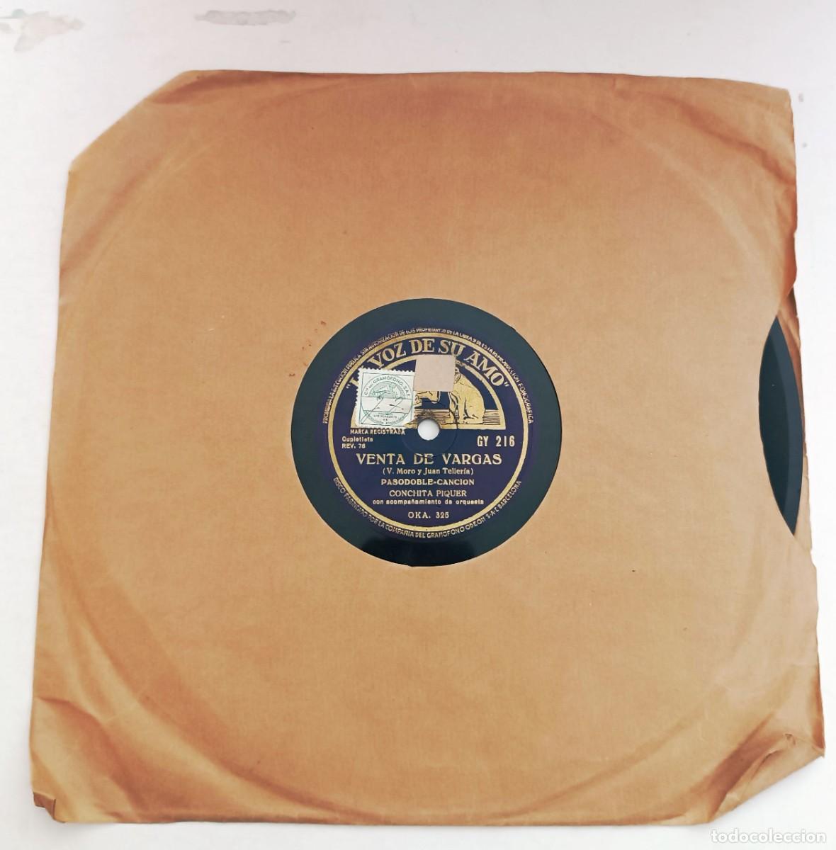 Discos de pizarra: CONCHITA PIQUER VENTA DE VARGAS Y CANASTEROS DE TRIANA. VER - Foto 1