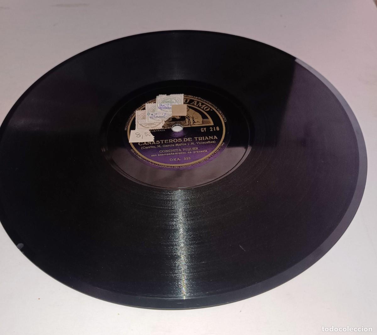 Discos de pizarra: CONCHITA PIQUER VENTA DE VARGAS Y CANASTEROS DE TRIANA. VER - Foto 5