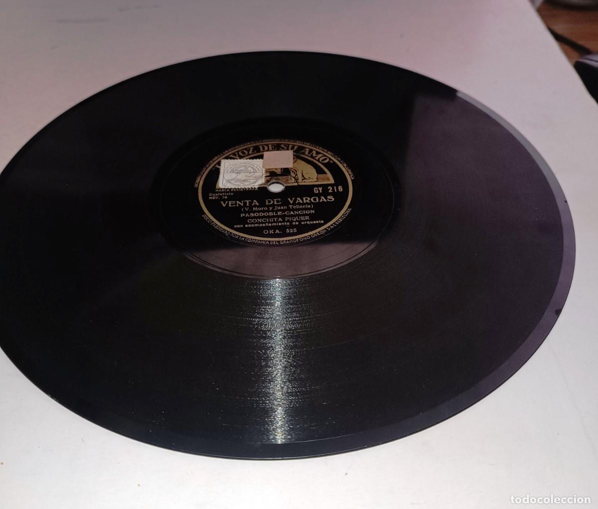 Discos de pizarra: CONCHITA PIQUER VENTA DE VARGAS Y CANASTEROS DE TRIANA. VER - Foto 6