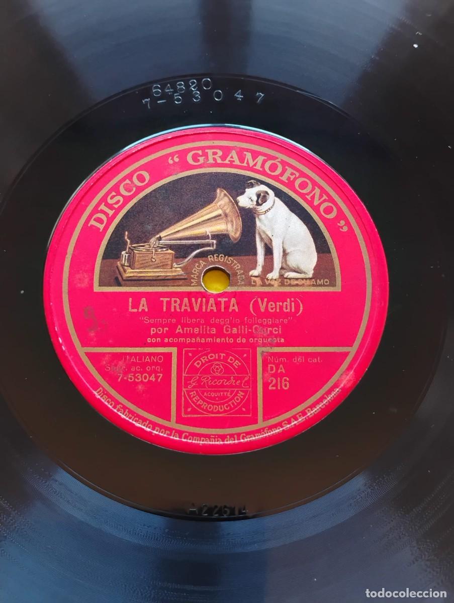 Discos de pizarra: DISCO &rdquo;GRAMOFONO&rdquo; PIZARRA - LA TRAVIATA (VERDI) - Foto 2