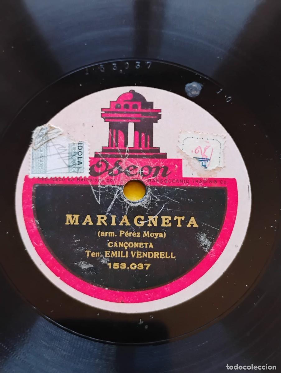Discos de pizarra: DISCO &rdquo;GRAMOFONO&rdquo; PIZARRA - MARIAGNETA - LA MORT DE LESCOLA - Foto 2